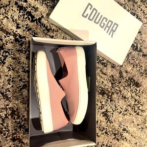 Cougar brand pink slip on shoes